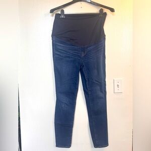 2 madewell Maternity Skinny black and blue jeans